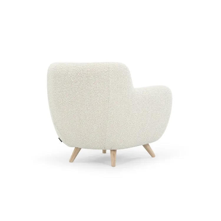 Picture of Fluffy Natural wood Armchair 