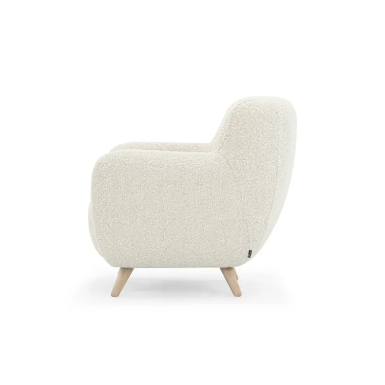 Picture of Fluffy Natural wood Armchair 