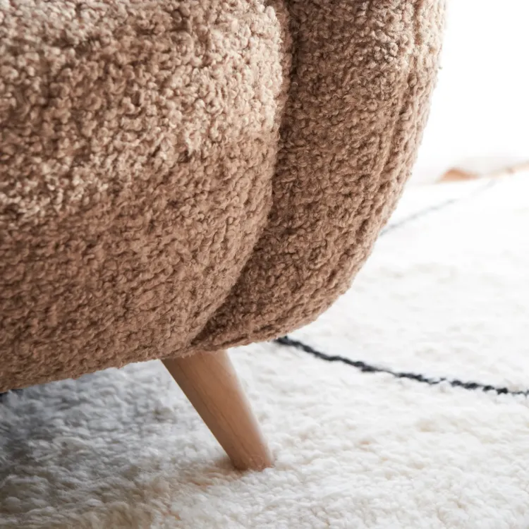 Picture of Fluffy Natural wood Armchair 