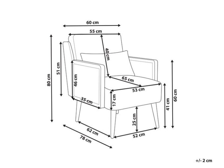 Picture of Fabric-Armchair with armrests and armrest 