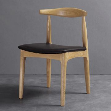 Show details for Louis Modern wood chair and leather Picture of Louis Modern wood chair and leather