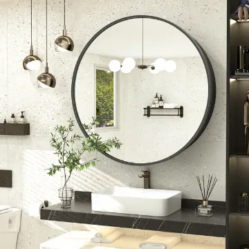 Show details for Streamlined round medicine cabinet Majiro Picture of Streamlined round medicine cabinet Majiro