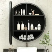 Picture of streamlined round medicine cabinet Majiro