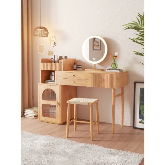 Picture of Vanity Set Makeup Table with 3 Drawers Jessy