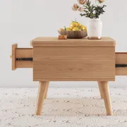 Picture of Splash Natural wood coffee table with storage unit and drawers