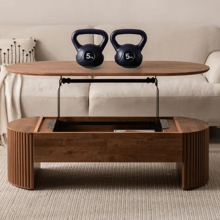 Picture of Santro Oval coffee table with additional storage unit 