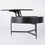 Picture of Spectram Multi-use coffee table made of natural wood with stainless legs 