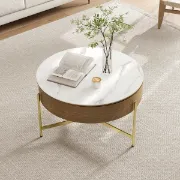 Picture of Spectram Multi-use coffee table made of natural wood with stainless legs 