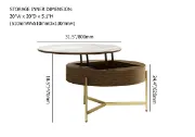 Picture of Spectram Multi-use coffee table made of natural wood with stainless legs 