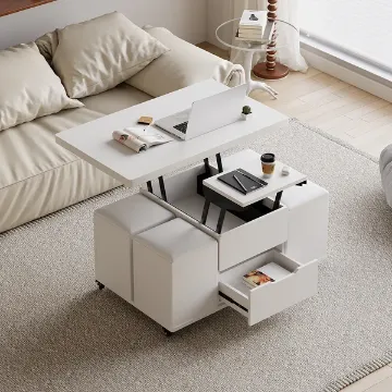 Show details for Landro  Natural Wood  Coffee Table with Drawers Picture of Landro  Natural Wood  Coffee Table with Drawers