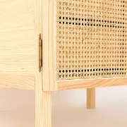 Picture of Milan Wardrobe natural wood with rattan 