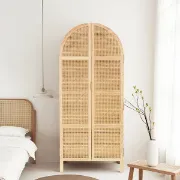 Picture of Milan Wardrobe natural wood with rattan 