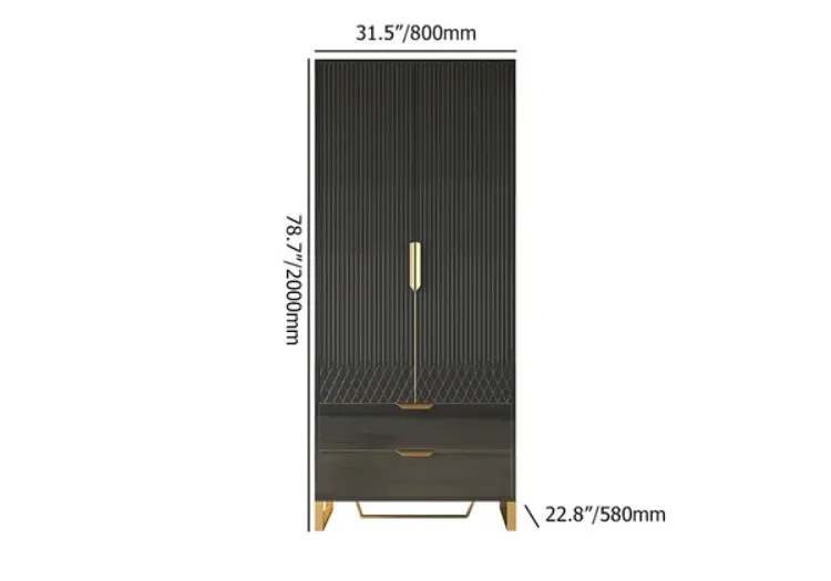 Picture of Mavina Modern Tall Wardrobe with Storage