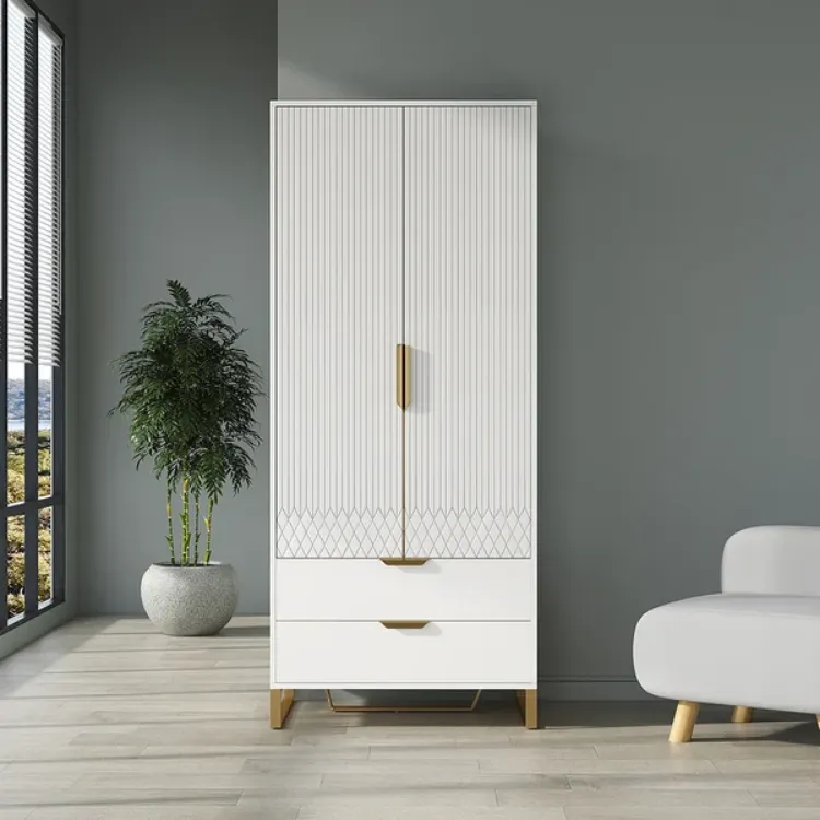 Picture of Mavina Modern Tall Wardrobe with Storage