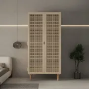 Picture of Gravy Wardrobe Natural wood with Rattan 