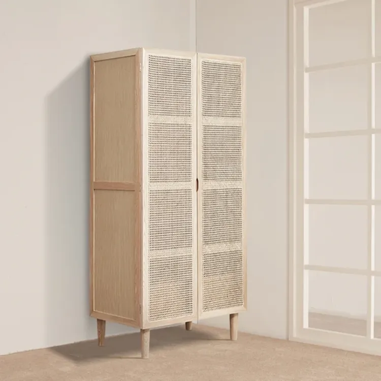 Picture of Gravy Wardrobe Natural wood with Rattan 