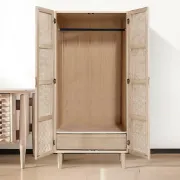 Picture of Gravy Wardrobe Natural wood with Rattan 