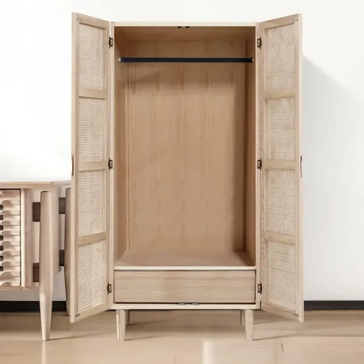 Picture of Gravy Wardrobe Natural wood with Rattan 