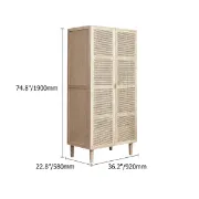 Picture of Gravy Wardrobe Natural wood with Rattan 