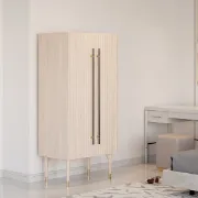 Picture of Levie Natural wood Wardrobe with 2 doors