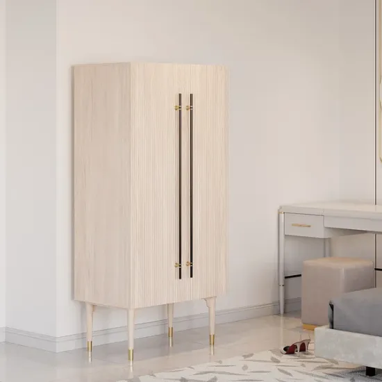 Picture of Levie Natural wood Wardrobe with 2 doors