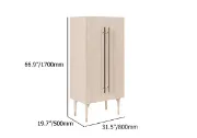 Picture of Levie Natural wood Wardrobe with 2 doors