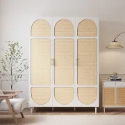Picture of Marmo Wardrobe Natural wood with Rattan