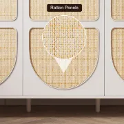 Picture of Marmo Wardrobe Natural wood with Rattan