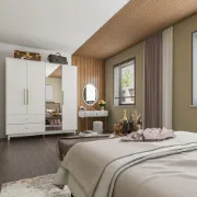Picture of Miramer Natural wood Wardrobe with Mirror