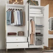 Picture of Miramer Natural wood Wardrobe with Mirror