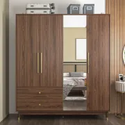 Picture of Miramer Natural wood Wardrobe with Mirror