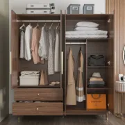 Picture of Miramer Natural wood Wardrobe with Mirror