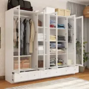 Picture of Glassy Multi-unit and multi-use wardrobe natural wood