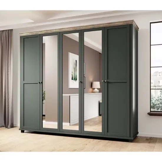 Picture of Emmanuela Natural wood Wardrobe with Mirror