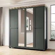 Picture of Emmanuela Natural wood Wardrobe with Mirror