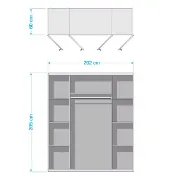 Picture of Landvetter door wardrobe with Mirror
