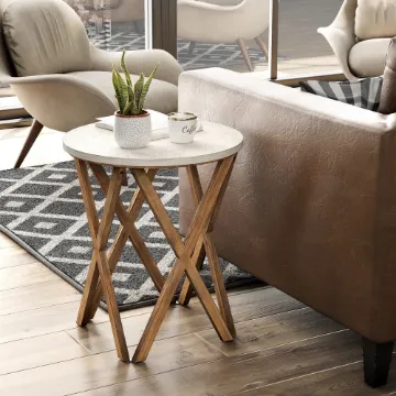 Show details for Cozayh Natural wood Side table Picture of Cozayh Natural wood Side table