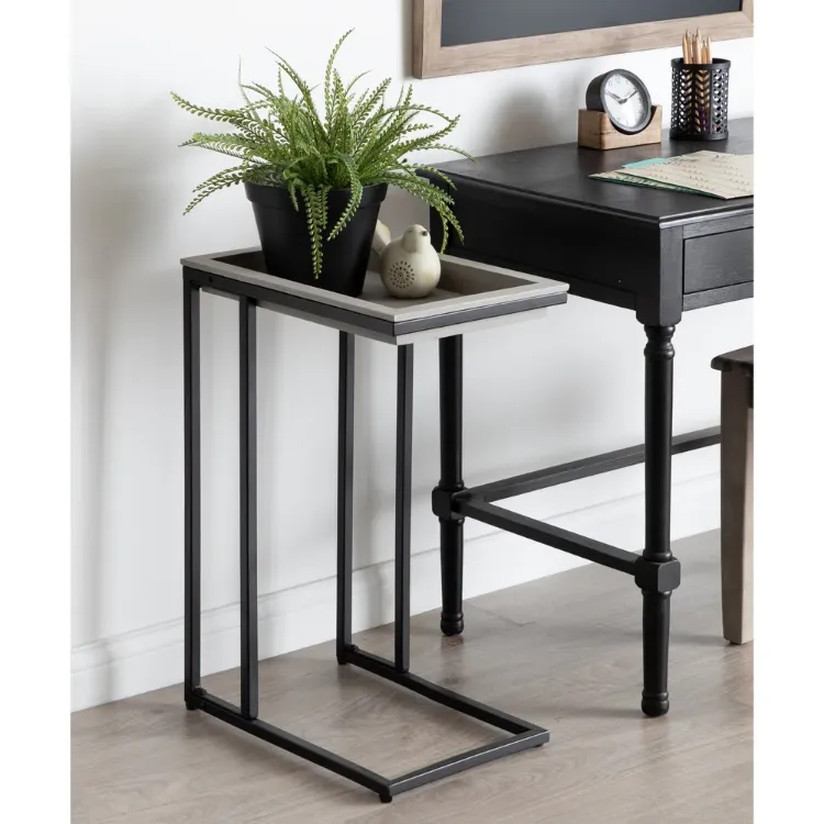 Picture of Clamy Side table Natural wood with Metal 