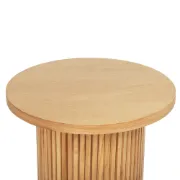 Picture of Pedestal Natural wood Side Table