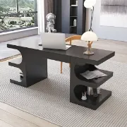 Picture of Henzie – Natural Wood Desk with Shelves & Drawer