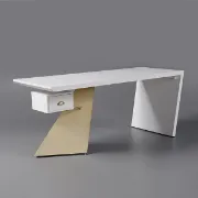صورة رامفي – مكتب كتابة من الخشب الطبيعي مع إطار هندسي