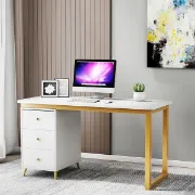 Picture of Glamy Desk - Natural wood with Metal legs