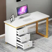 Picture of Glamy Desk - Natural wood with Metal legs