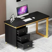 Picture of Glamy Desk - Natural wood with Metal legs