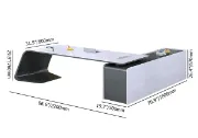 صورة L-Shaped Right Hand Modern White Office Desk with Storage