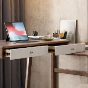 Picture of Civira – Natural Wood Desk with Retractable & Extendable Design