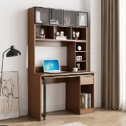 Picture of Leavei – L-Shaped Natural Wood Rotating Desk  & Bookshelf