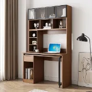 Picture of Leavei – L-Shaped Natural Wood Rotating Desk  & Bookshelf