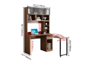 Picture of Leavei – L-Shaped Natural Wood Rotating Desk  & Bookshelf