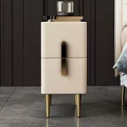 Picture of Inarrow Modern Nightstand Gold legs - 2 drawers